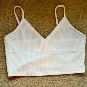 Small, white, crop tank